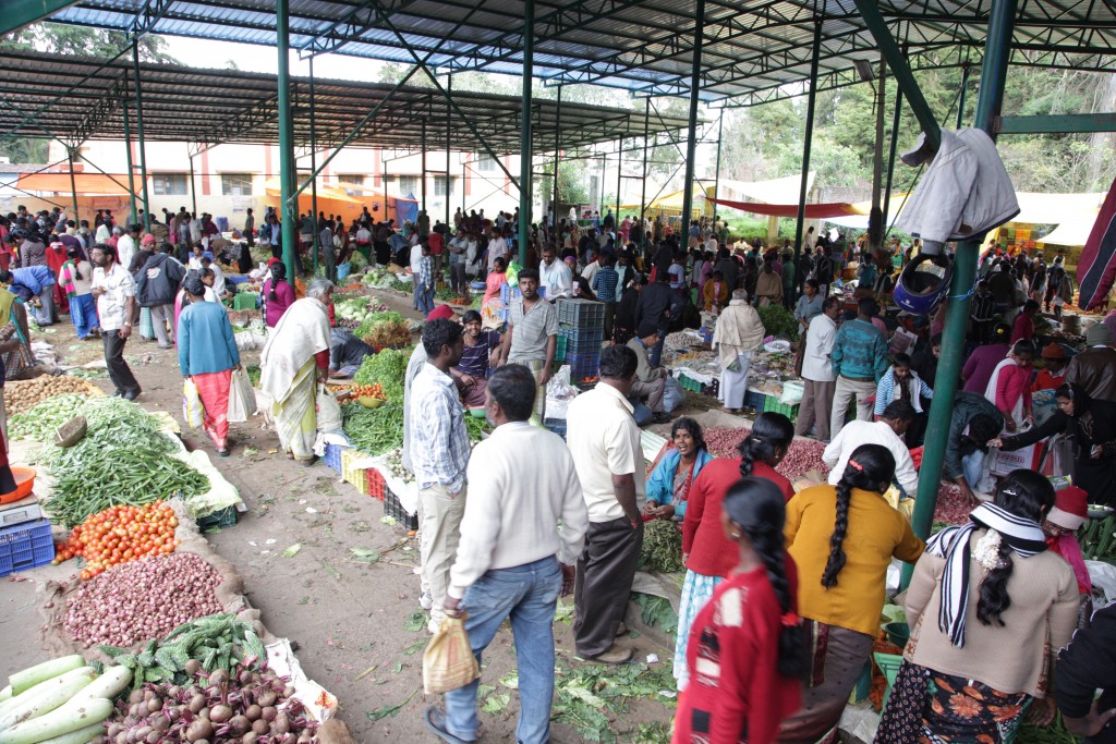 The Sunday market in Kodaikanal