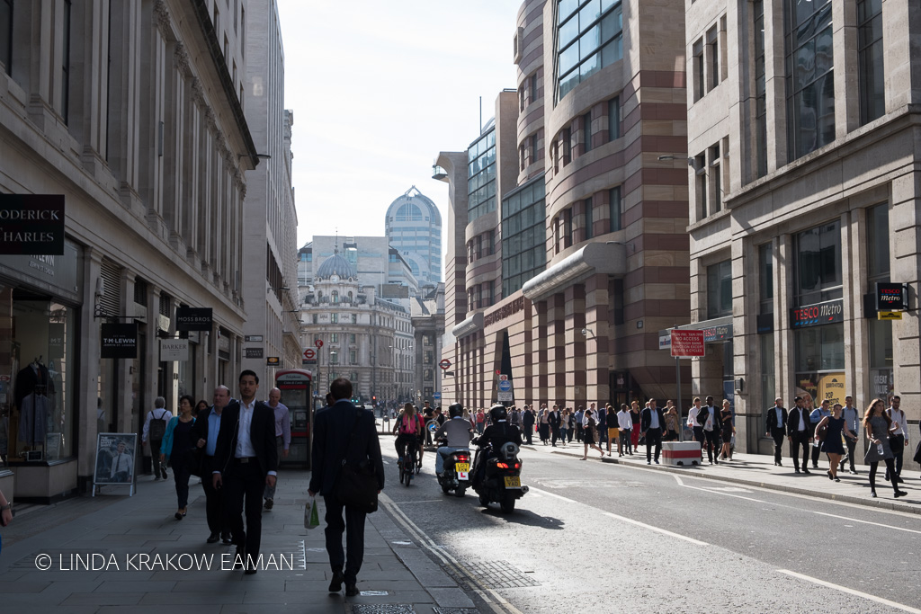 London morning rush hour